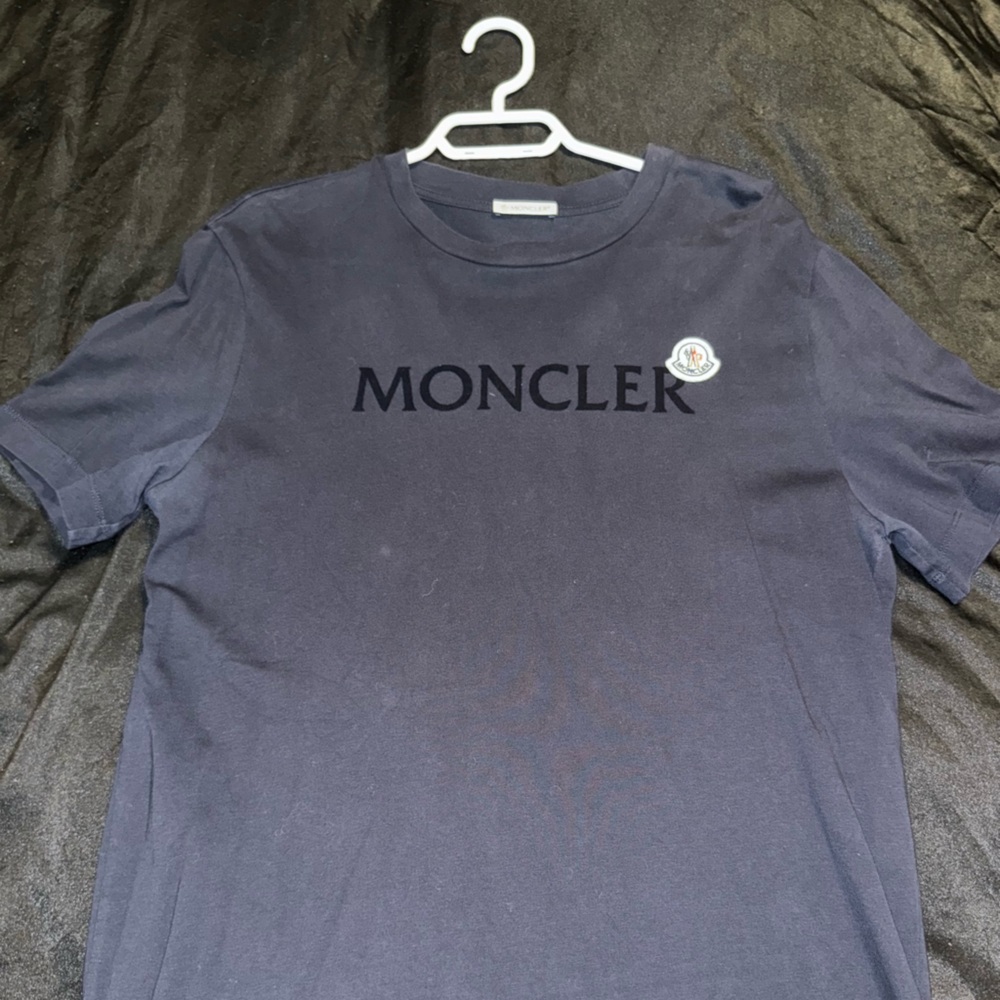 Moncler Navy Short Sleeve Logo Tee